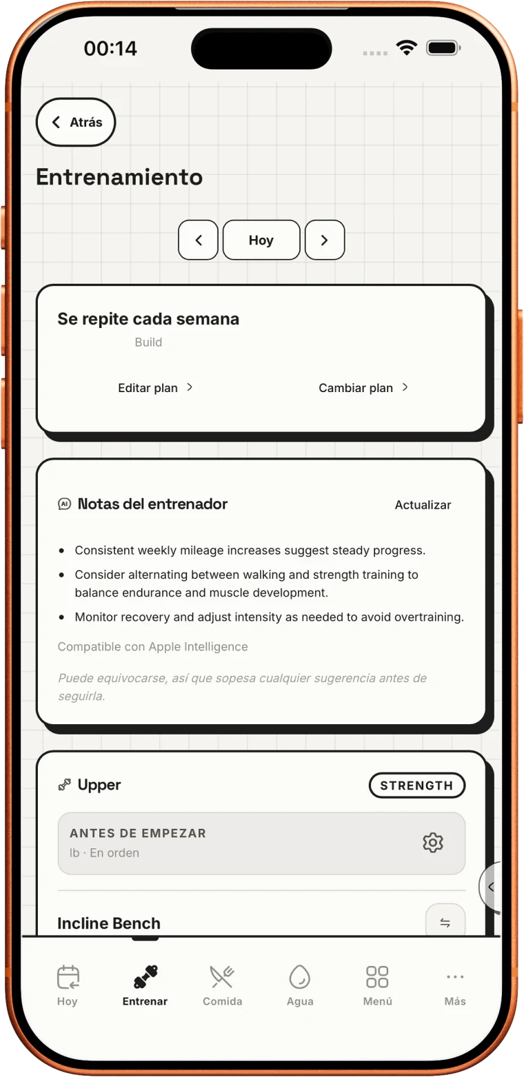Planifica y ejecuta tus entrenos