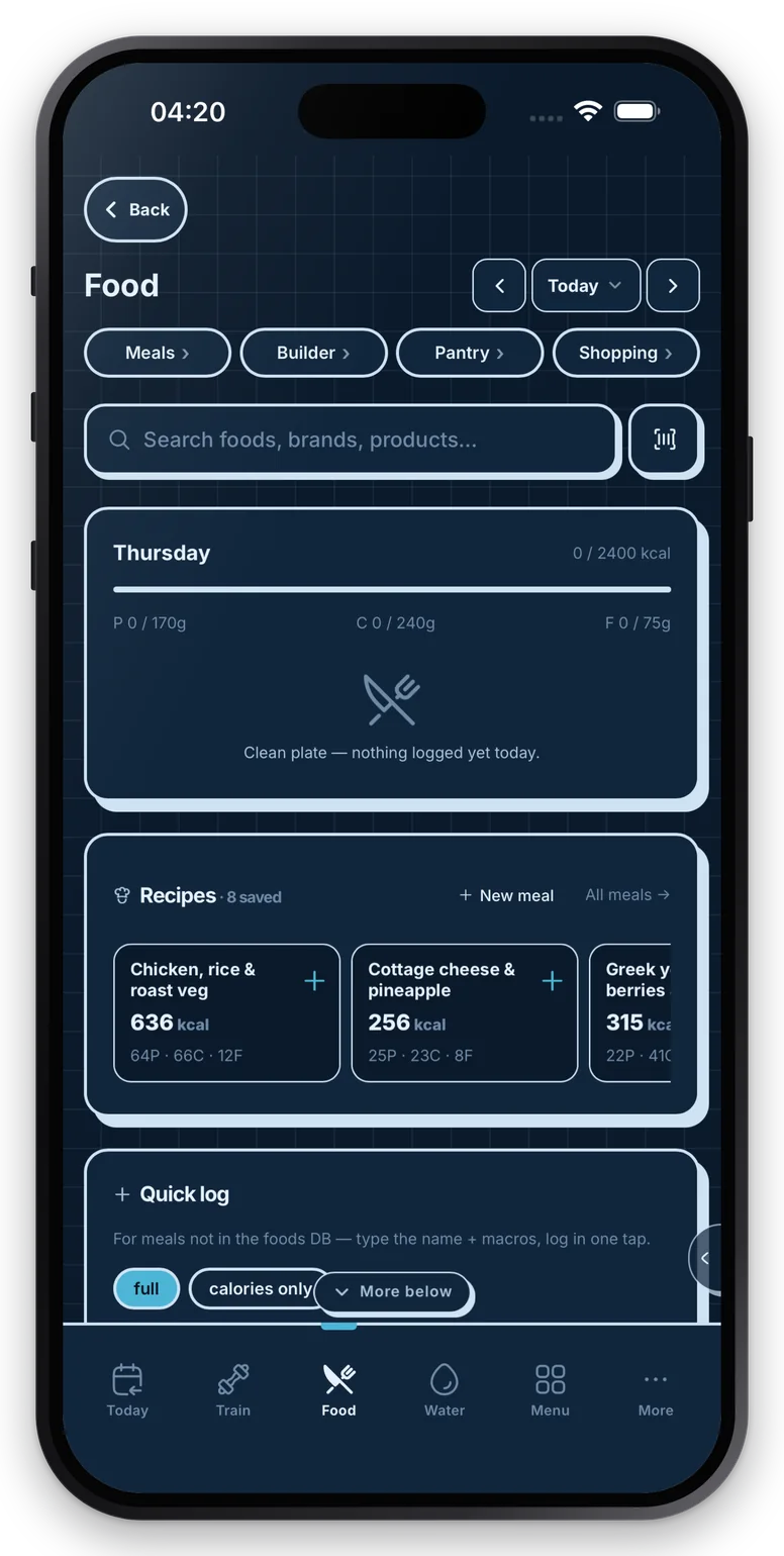Enregistrez vos repas en quelques secondes — Ocean theme